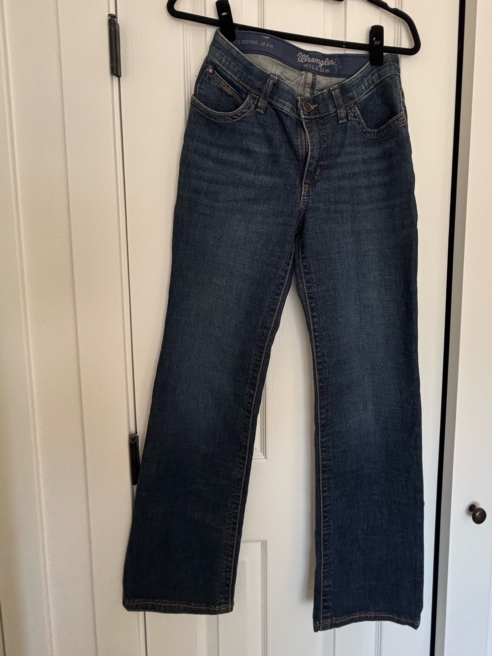 Wrangler Women's Flare Jeans - Dark Blue Denim